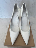 Pre Loved Christian Louboutin Sporty Kate 85 White Patent Heels UK 7