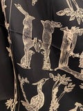 Hermes Alphabet III Black & Ecru 90cm Silk Scarf