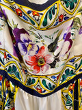 Preloved Dolce & Gabbana Silk Floral Handkerchief Dress size uk12 (pristine)