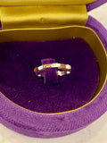 Pre Loved Gucci Link to Love White Gold Ring With Pink Tourmaline size N-O