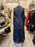 Needle & Thread Navy Blue Victorian Wreath Dress size uk16 (fits uk14) NEW