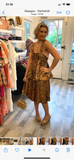 Pre Loved Marni Colourful Mosaic Metallic A-Line Trapeze Blouse Top & A-Line Pleated Skirt Suit Uk 10-12