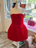 Pre Loved Nadine Merabi Red structured mini dress - UK10