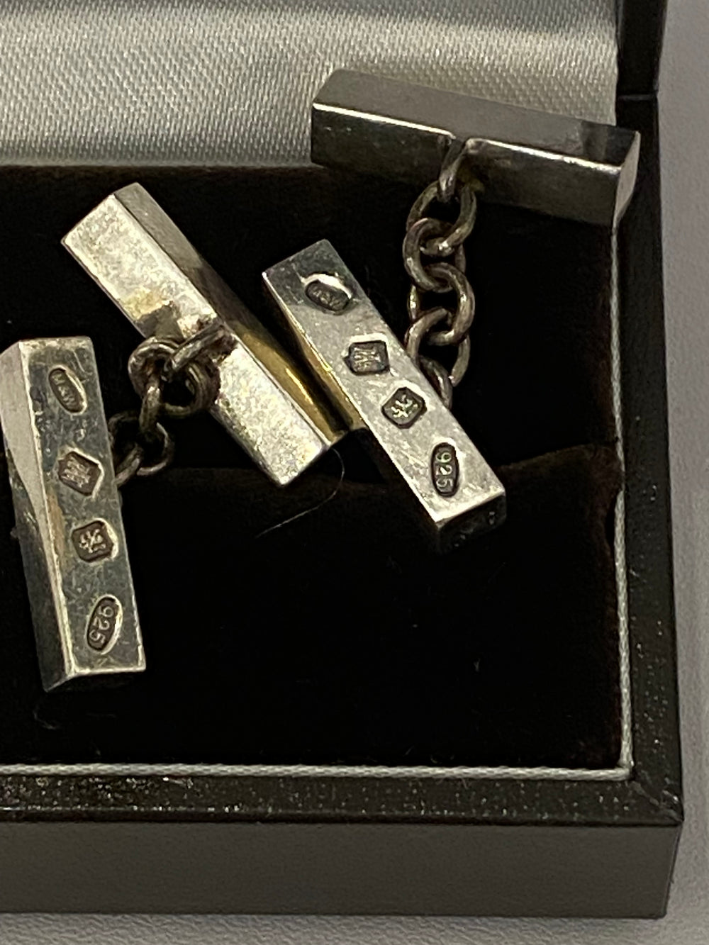 Mappin & Webb Silver Bar Hallmark Cufflinks