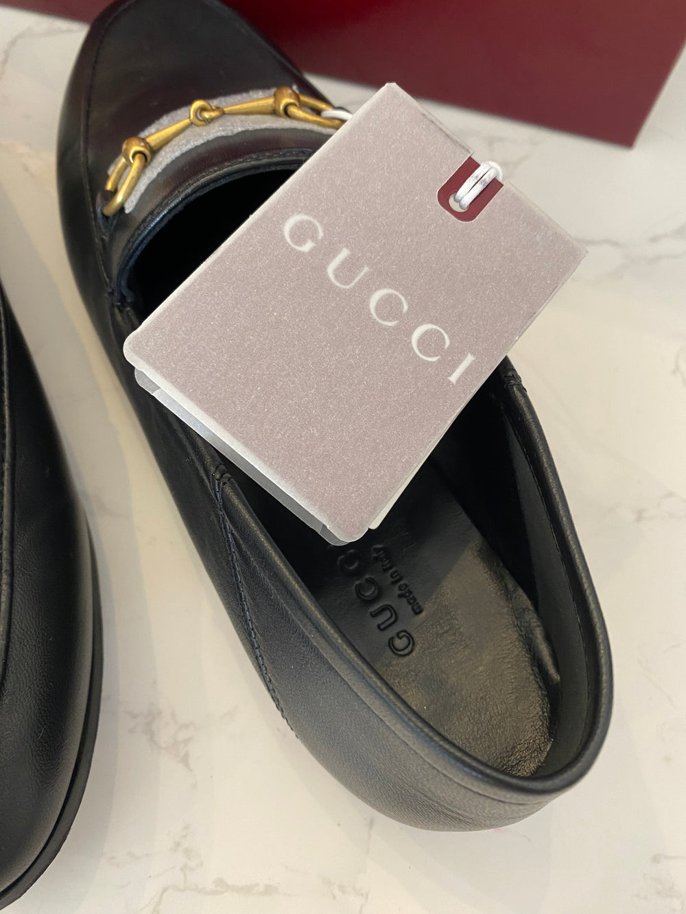 Pre Loved Gucci Brixton Black Leather Moccasins UK 6 - NEW