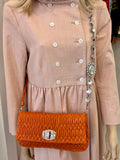 Pre Loved Miu Miu Matelasse shoulder bag with crystal strap (excellent)
