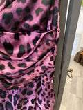 Dolce & Gabbana Purple Leopard Silk Dress IT 42 (UK 8)