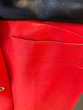Pre Loved Marni Red Leather Dress/Gilet FR38  UK10