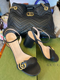 Pre Loved Gucci Marmont Sandals Block Heels UK 7