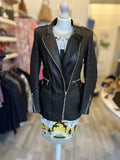 Barbara Bui Black Leather Jacket Size FR 38 UK 10