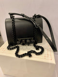 Pre Loved Alexander McQueen Black Small Jewelled Satchel