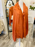 Hermes New Libris Cashmere & Silk Stole in Peach
