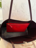 Pre Loved Valentino Garavani Red Leather Tote Bag