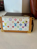 Pre Loved Louis Vuitton Pochette Cles key pouch in multi color monogram canvas