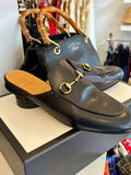 Gucci Princetown Black Leather Mules - Size UK 6