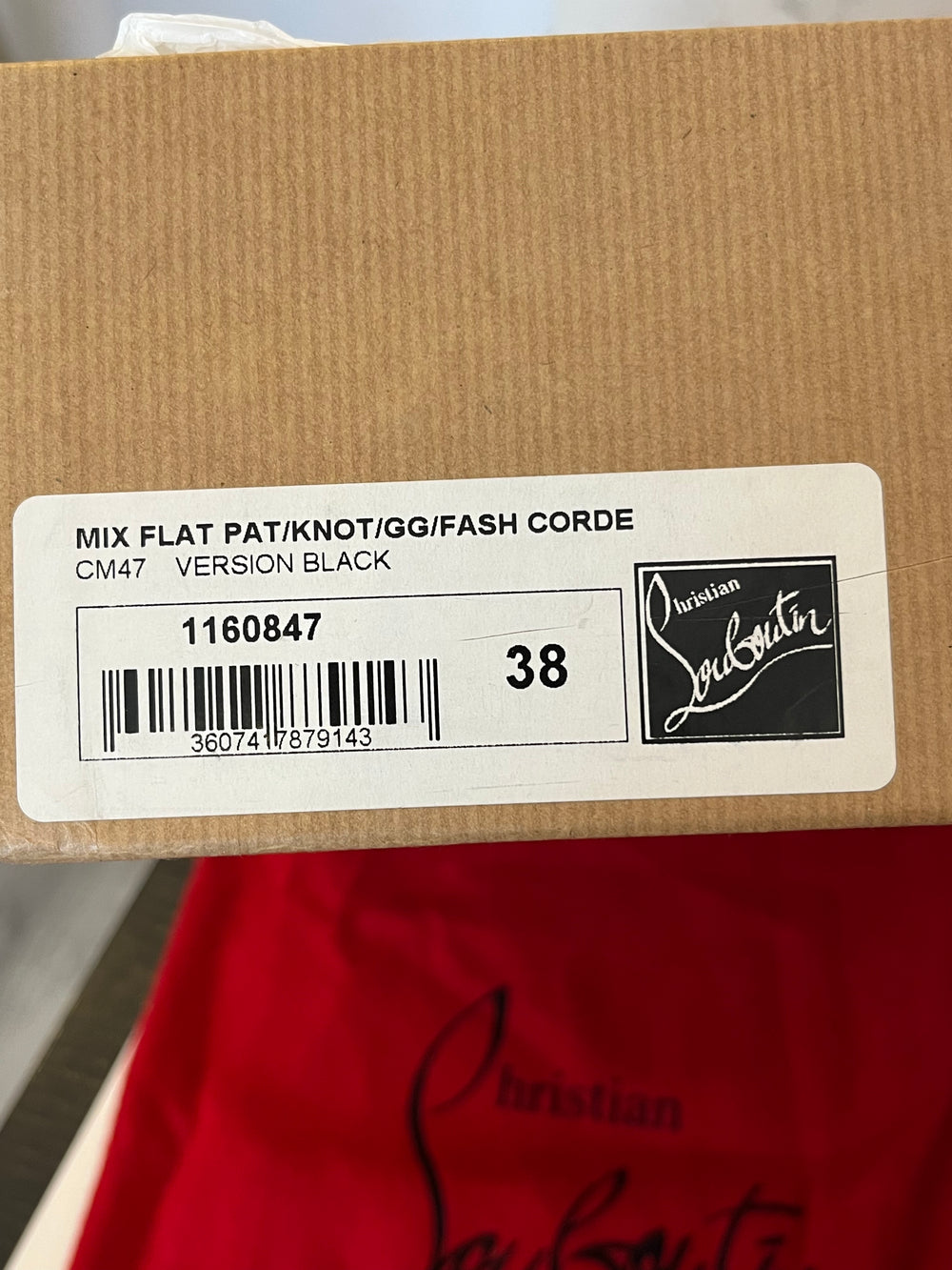 Pre Loved Christian Louboutin Black Patent Spike Ballet Flats UK 5 (New)