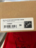 Pre Loved Christian Louboutin Black Patent Spike Ballet Flats UK 5 (New)
