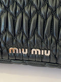 Pre Loved Miu Miu Black Crystal Matelasse Shoulder/Cross Body/Clutch Bag (new)
