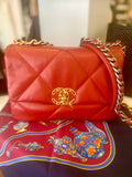 Pre Loved Chanel 19 In Red Calfskin (Excellent)