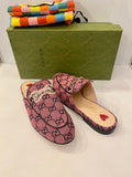 Pre Loved Gucci Princetown Pink Canvas GG Mules UK3 (new)