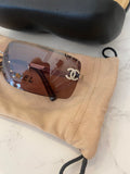 Pre Loved Chanel Vintage Rimless Diamante Sunglasses