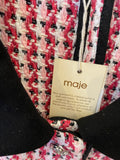 Pre Loved Maje Pink Dog Tooth Check Dress uk10 (new)