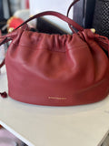 Pre loved Strathberry Charlotte drawstring handbag in burgundy leather
