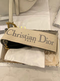 Pre Loved Christian Dior Latte Saddle Bag with Logo Web Strap  (excellent)