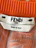 Pre Loved Fendi Zucca Orange Dress It40 Uk8
