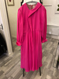 Preloved Roksanda Adyn Cerise Pink Silk Dress UK14 (new)