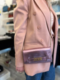 Dior J’Adior Wallet on Chain in Metallic Pink