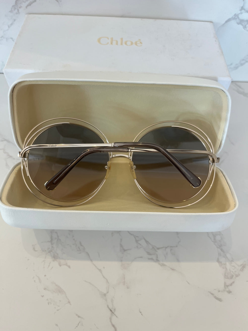 Pre Loved Chloe Carlina Oversized Sunglasses