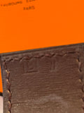 Hermes Artemis Cuff in Brown Leather with Gold Tone Hardware