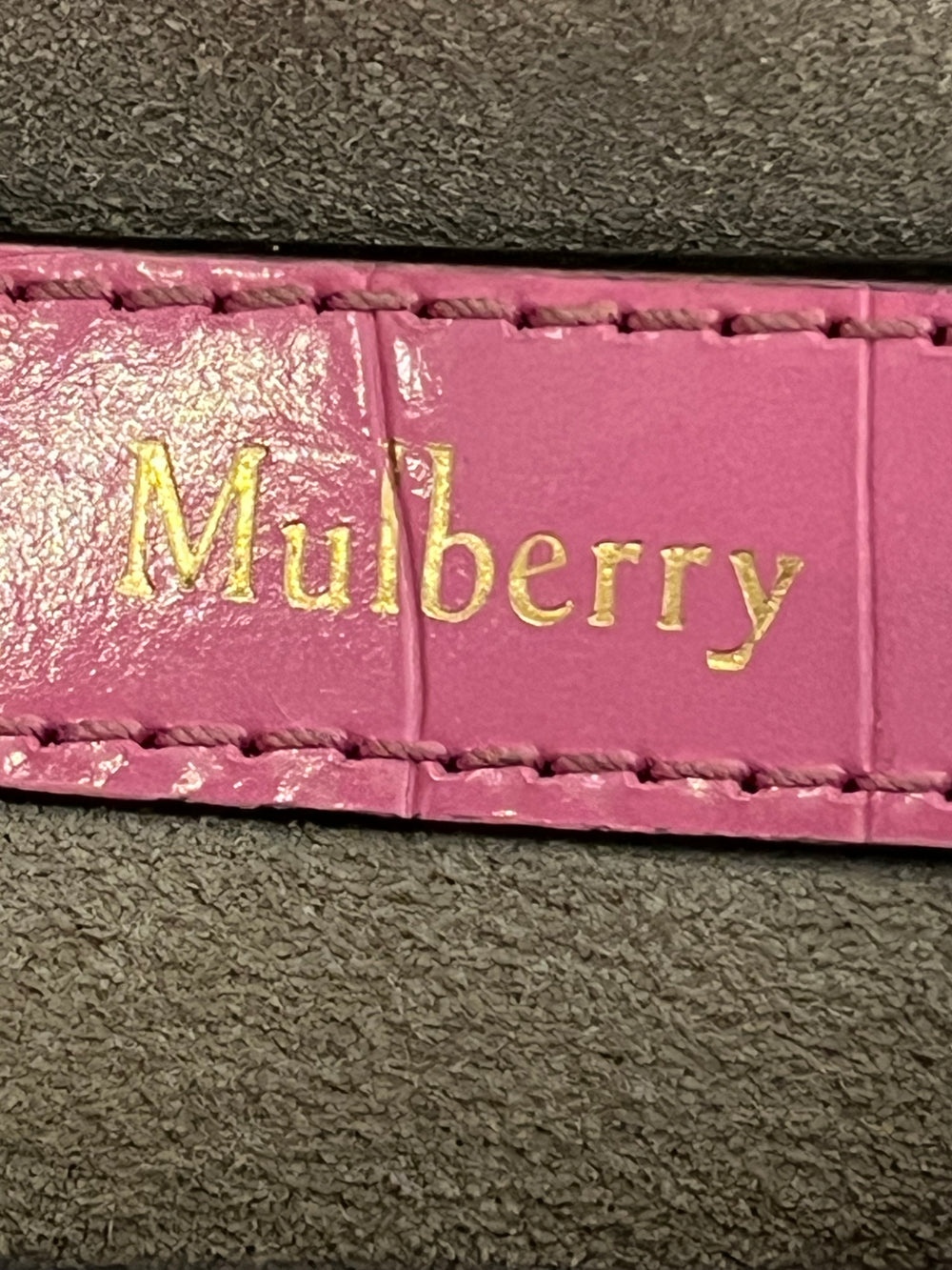 Pre Loved Mulberry Amberley in Pink Embossed Leather & Floral Twilly