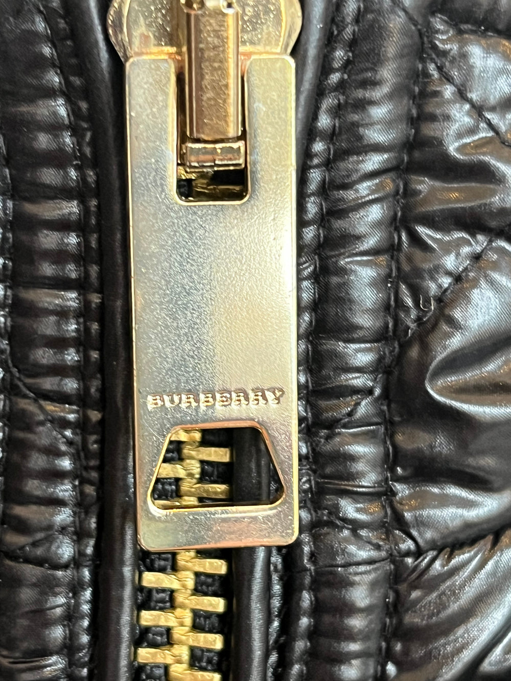 Pre Loved Burberry Black Trench Coat, Fox Fur Trim, Detachable Padded Gilet UK10 (excellent)