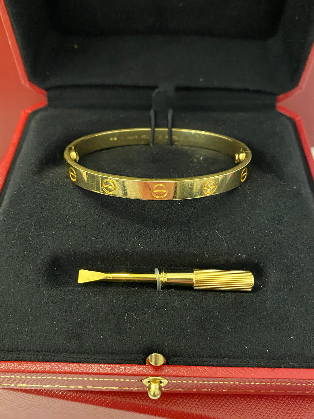 Pre Loved Cartier 18ct Yellow Gold Love Bracelet Classic Model 17cm (Pristine)