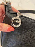 Pre Loved Longchamp Black Leather Pochette (excellent)