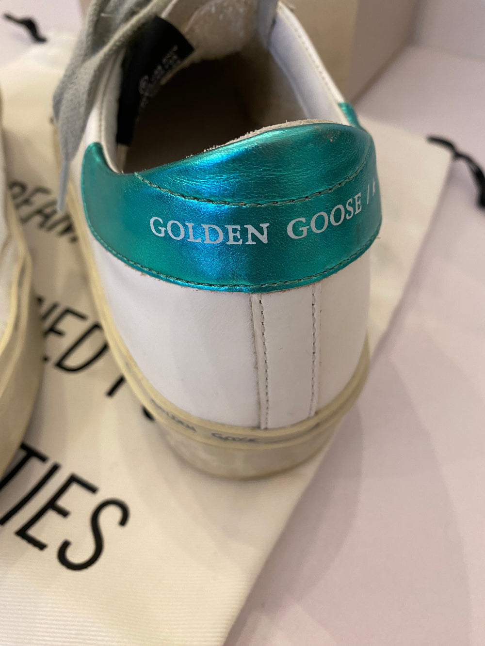 Pre Loved Golden Goose Hi Star Trainers uk5 (excellent)