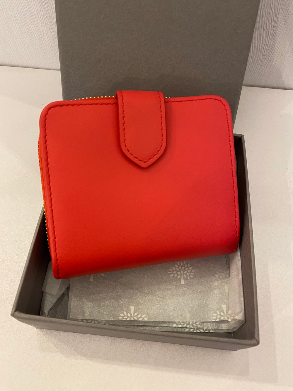 Pre Loved Mulberry Red Leather Purse/Card Holder