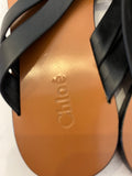 Pre Loved Chloe Black Leather Rony Sandal UK5