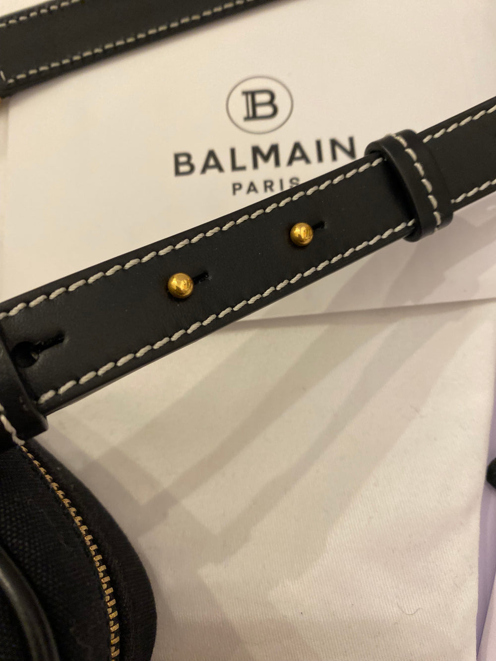 Pre Loved Balmain B-Army Canvas & Leather Camera Bag (As New)