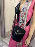 Pre Loved Prada Tessuto Nylon and Leather shouder bag