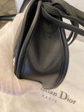 Pre Loved Christian Dior Corset Saddle Bag in Black Leather