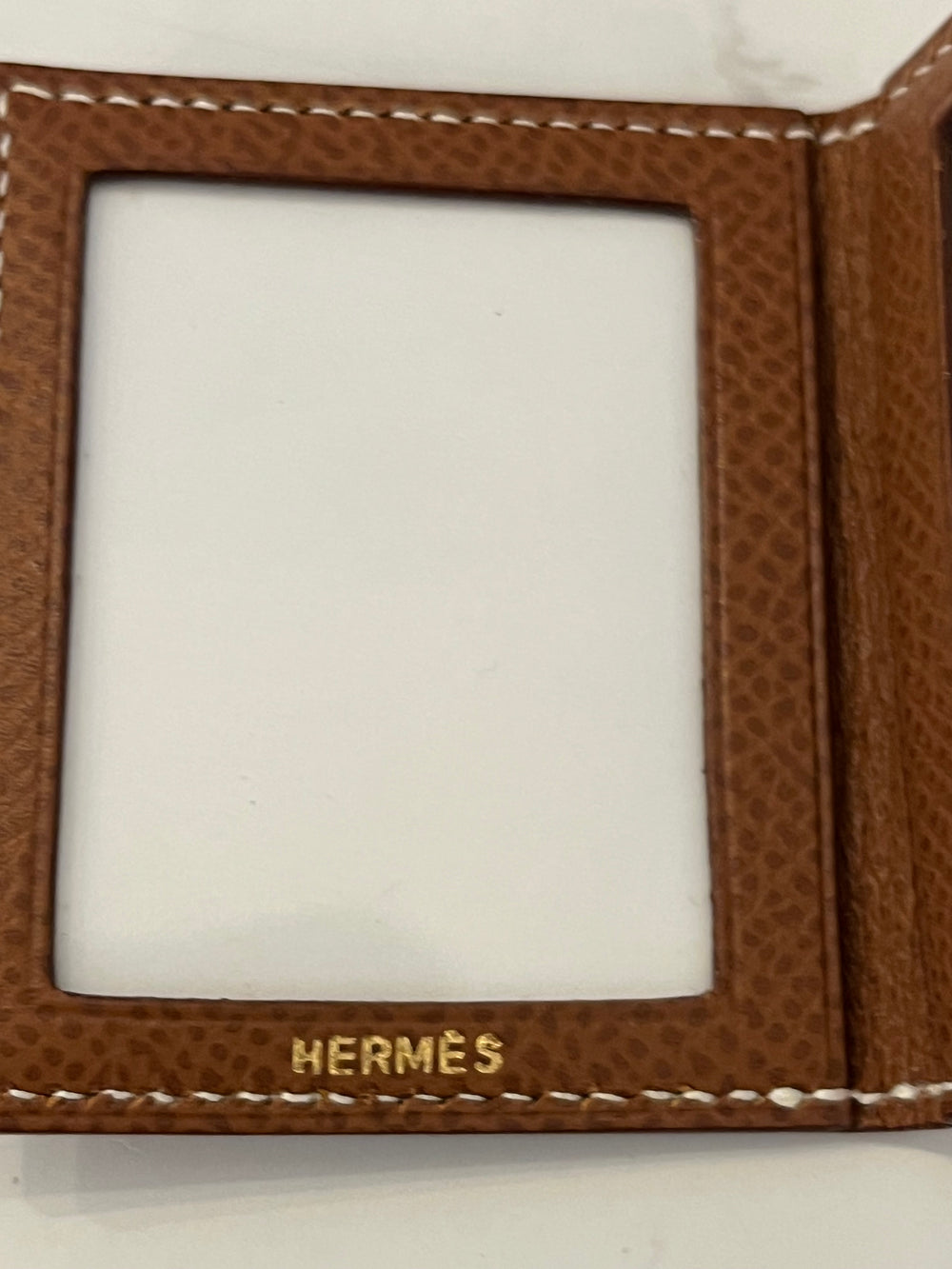 Pre Loved Hermes Leather Mini Photo Frame (new)