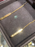 Gucci 18k Gold Bar Lariat Threader Earrings