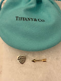 Pre Loved Tiffany & Co Silver Heart and 18ct Gold Lovestruck Earrings (excellent)
