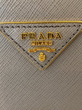 Pre Loved Prada Saffiano Lux Large Promenade Bag in Argilla Grey (excellent)