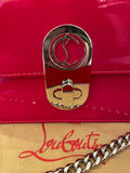 Pre Loved Christian Louboutin Mini Elisa Shoulder Bag in Pink Patent Leather (as new)