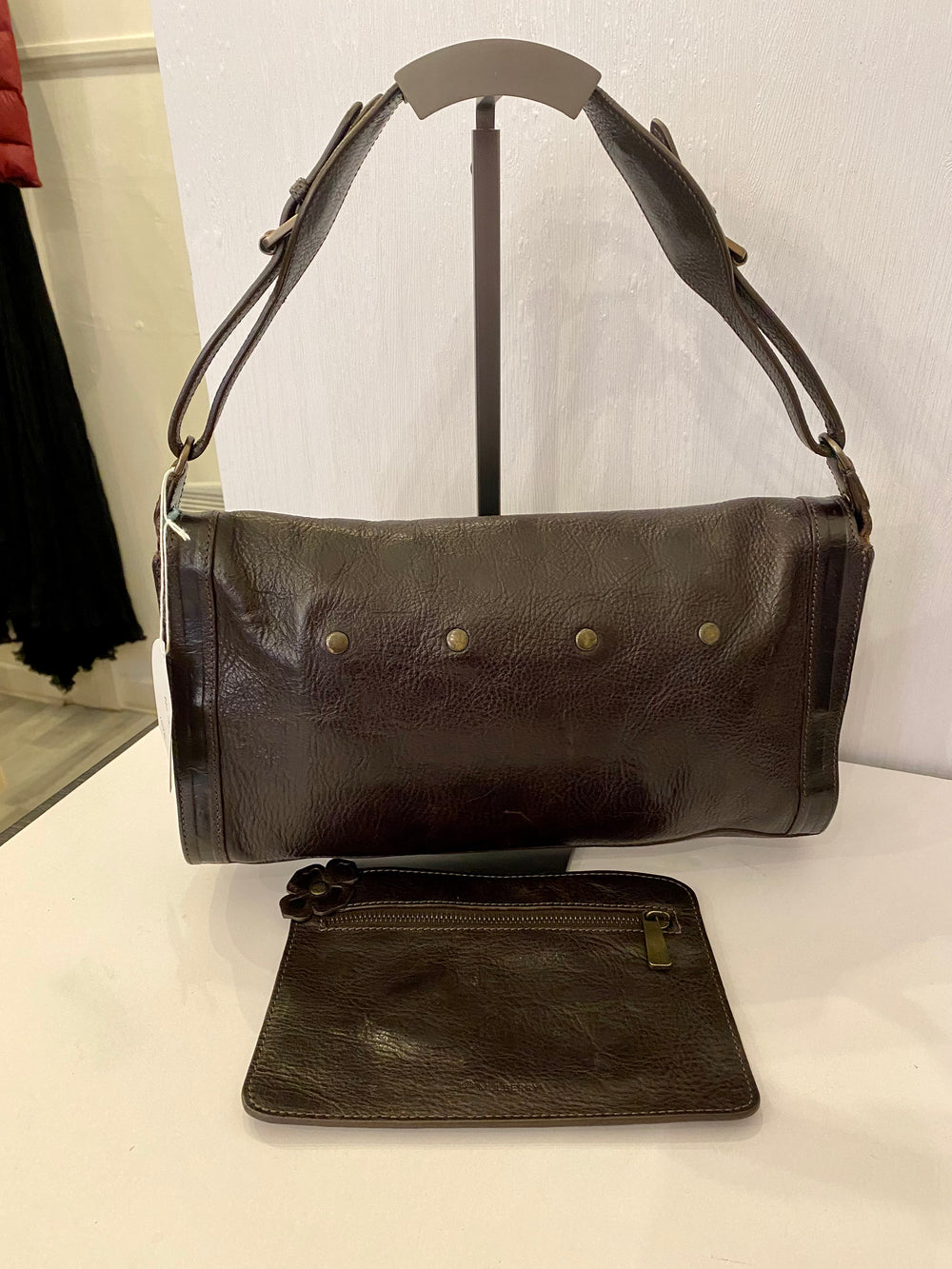 Pre Loved Vintage Brown Mulberry Darwin Shoulder Bag