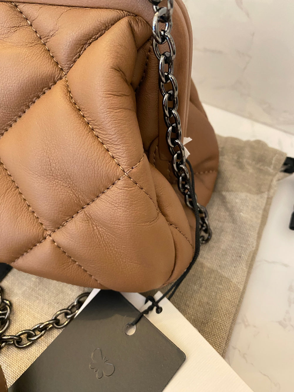 Max Mara Weekend Borsa Classic Small Chain Shoulder Bag Brown (NEW)
